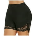 thumbnail image 4 of OJSFQUFP Women's Active Shorts Black Women Pants Plus Size Women Lace Leggings Shorts Tight Yoga Pants for Women Beautiful Creative Shorts L3, 4 of 5