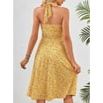 thumbnail image 3 of YATELLE Floral Dress For Women Summer Sundress Sleeveless Halter Neck Spring Mini Dresses Vacation Outfits For Women, 3 of 5