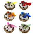 thumbnail image 2 of GadgetVLot 6 Sets Easter Artificial Nest Natural Bird Nest Kit Foam Feather Birds Ornaments Crafts Home Party Decor, 2 of 11