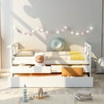 thumbnail image 3 of CLEARANCE! Multi-Functional Daybed with Drawers and Trundle, White, 3 of 9