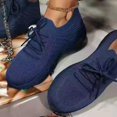 thumbnail image 1 of Zapatillas De deporte informales transpirables con cordones para Mujer, Zapatos vulcanizados con plataforma, talla grande, 1 of 4