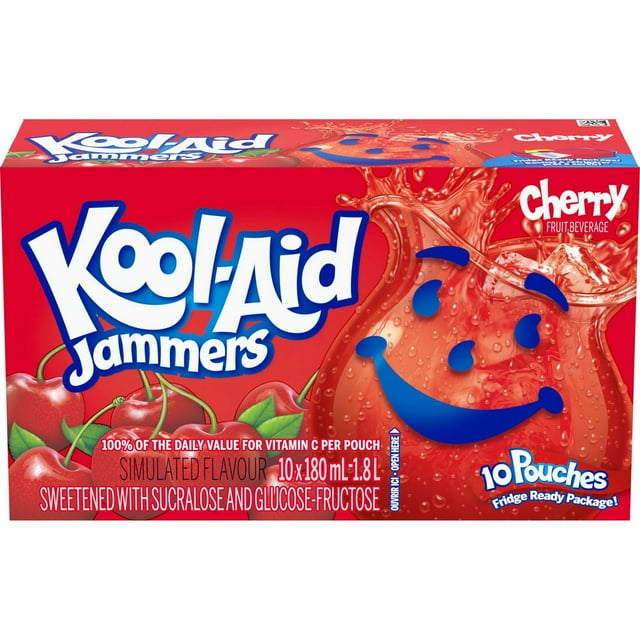 Kool-Aid Jammers, Cherry 10X180ML