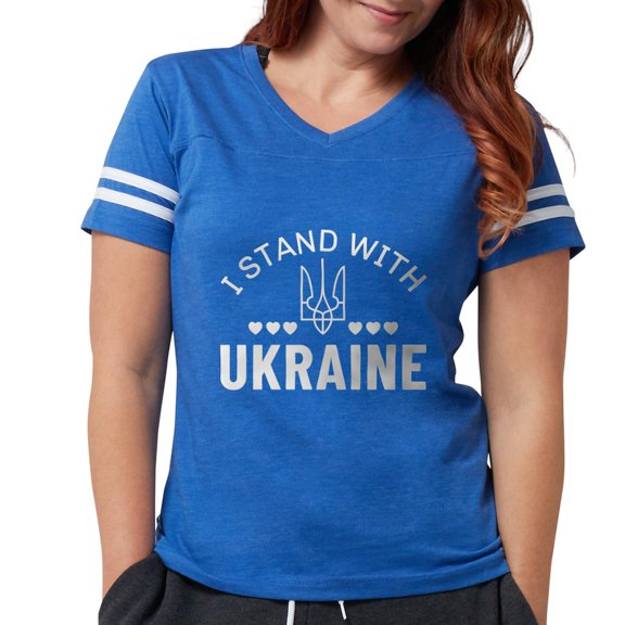 CafePress - I Stand With Ukraine - Womens Football Shirt