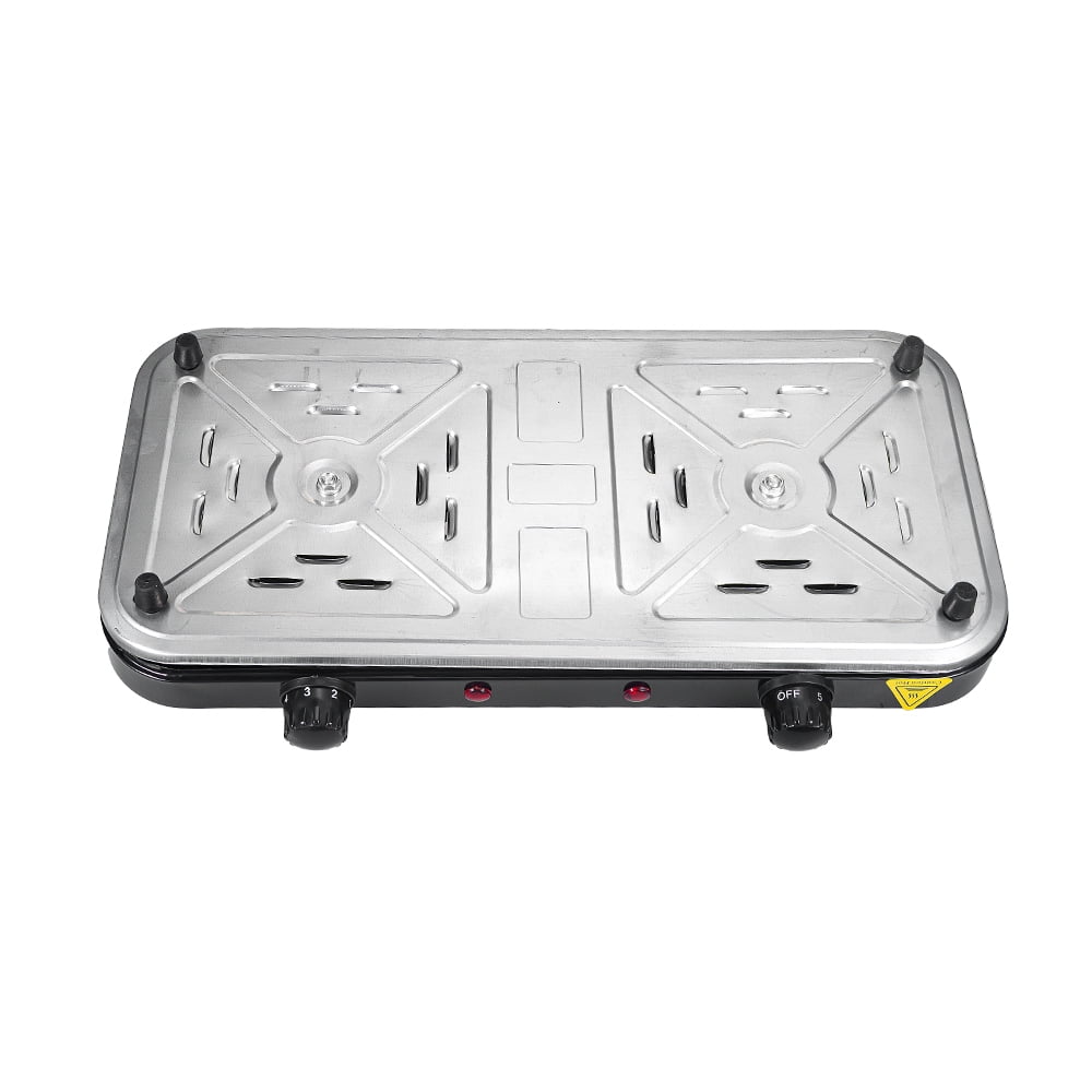 Electric Camping Double Burner Hot Plate 2000W 110V Portable Heating Cooking Stove