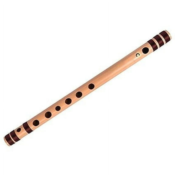Flutes C Natural Medium Right Hand 8 Hole Bansuri Musical Instrument Size 19Inch 48 Cm Brown