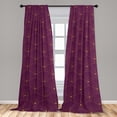 thumbnail image 4 of Ambesonne Art Deco Curtains, Plum Tone Classic Scales, Pair of 28"x84", Plum and Sand Brown, 4 of 5