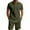 Army Green, variant on Men's Casual 2-Piece Set, Solid Color Polo Short Sleeve Shirt and Shorts, Relaxed Summer Outfit For Vacation Beach and Leisure,Army Green,L