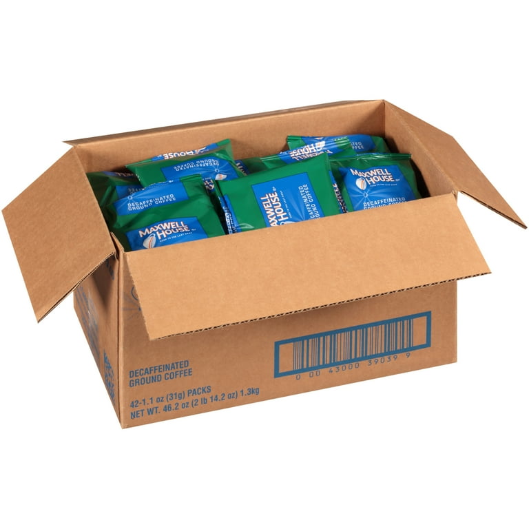 Maxwell House Ground Decaf Coffee - 1.1 oz - 42 / Carton Maxwell House Ground Decaf Coffee - 1.1 oz - 42 / Carton