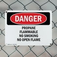 thumbnail image 5 of (2 Pack) Propane Flammable No Smoking No Open Flame OSHA Danger Sign 24 Inch X 18 Inch Plastic Sign, Weather Resistant, UV Protected for Workplace, Business, and Construction Site, Made, 5 of 8