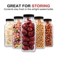 thumbnail image 7 of 12 Ounce Square Glass Drinking Bottles Set of 12 with Lids and Accessories, 7 of 7