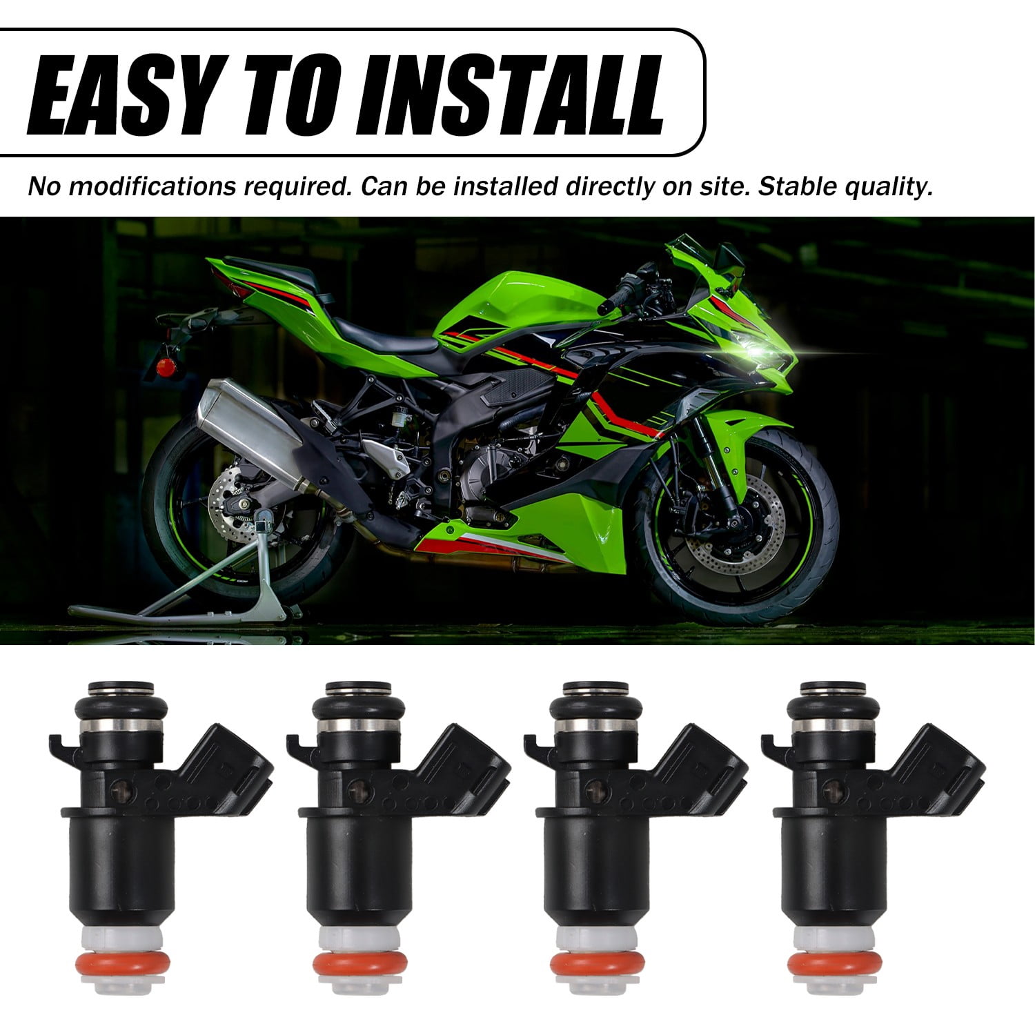 4x Fuel Injectors Fit for 2005-06 Kawasaki Ninja ZX-6R 2005-06 ZX-6RR 49033-0009