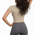 thumbnail image 3 of LIUJUNSHOP Seamless Crop Workout Tops for Women - Athletic Running Gym Yoga Short Sleeve Shirts Basic, 3 of 5