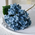 thumbnail image 4 of Blue 45CM Realistic Fake Silk Flowers Artificial Hydrangea Flower Bouquet Home Decor BLUE, 4 of 8
