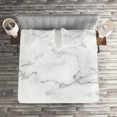 thumbnail image 3 of Ambesonne Marble Print Quilted Coverlet 3 Pcs, Mineral Nature Surface, Queen Size, undefined, 3 of 4