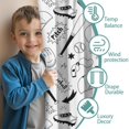 thumbnail image 3 of Blackout Kids Curtains,Baseball Doodle Pattern Childrens Insulated Curtains Set Of 2,Bedroom Essentials,Toddler Room Decor 42"x84", 3 of 5