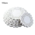 thumbnail image 1 of 100Pcs  Paper Lace Doilies Cake Placemat Party Wedding Baking Decoration, 1 of 10