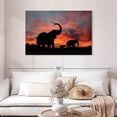 thumbnail image 2 of Elephant Stock Elephant Silhouette Sunset Wall Art - Horizontal Canvas Wall Art - Living Room Wall Decor - Animal Canvas - Black And Orange Decor - 45" x 30", 2 of 8