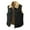 Black, variant on Busydd Men's Outerwear Vests Solid Color Sleeveless Fleece Vest Casual Comfy Warm Reversible Vest for Men Fashion Zipper Lapel Men's Vest with Pockets M