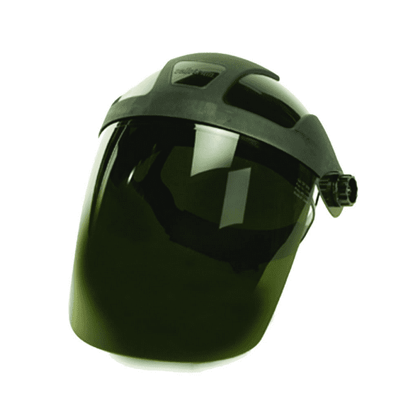 Sellstrom Face Shield - DP4 Series - 9" x 12.125" x 0.060" Window - Shade 3 IR - Ratcheting Headgear