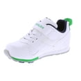 thumbnail image 4 of Zapatos TSUKIHOSHI Racer para bebés y niños pequeños, con cierre de correa, lavables a máquina, puntera ancha y suelas antideslizantes y que no dejan marcas, blanco/verde, 3 bebés (0-12) meses, 4 of 7
