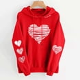 thumbnail image 3 of Craaazy Women's Heart Print Graphic Long Sleeve Hooded Sweatshirts with Pockets Gifts, 3 of 5