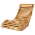 thumbnail image 1 of CoSoTower Outdoor Rocking Chair w/ Slatted Seat, Wooden Rocking Chair, 51.2" x 23.6" x 23.6", Light Brown, 1 of 7