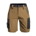 thumbnail image 4 of Men's Cargo Shorts, Quick Dry Multi-Pockets with Zippers Outdoor Shorts with Belt Loops Summer Casual & Outdoor Wear Brown XL, 4 of 5