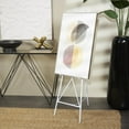 thumbnail image 3 of DecMode 16" x 54" White Metal Tall Adjustable Floor 2 Tier Easel, 1-Piece, 3 of 14