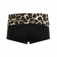 thumbnail image 4 of WERYOUNG Women's Leopard Print Shorts Stretchy Low Rise Bodycon Shorts Fold Over Patchwork Party Club Dance Hot Pants Slim Fit Women Shorts, 4 of 4
