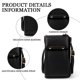 thumbnail image 3 of Bolsos cruzados pequeños para mujer, bolsos de cuero para teléfono móvil, cartera con cremallera, negro, 3 of 5