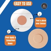 OhmRx Adhesive Patches for Libre 2 & Libre 2 Plus – Pre‑Cut, Flexible, 25‑Pack (Multicolor)