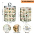 thumbnail image 5 of Yayeee 2 Pack Qtip Holder Bathroom Cotton Swab Canister with Lid Clear Dispenser Set, Red Floral, 5 of 6
