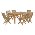 thumbnail image 3 of Modway Marina 7-Piece Solid Teak Wood Outdoor Patio Dining Set in Natural, 3 of 5