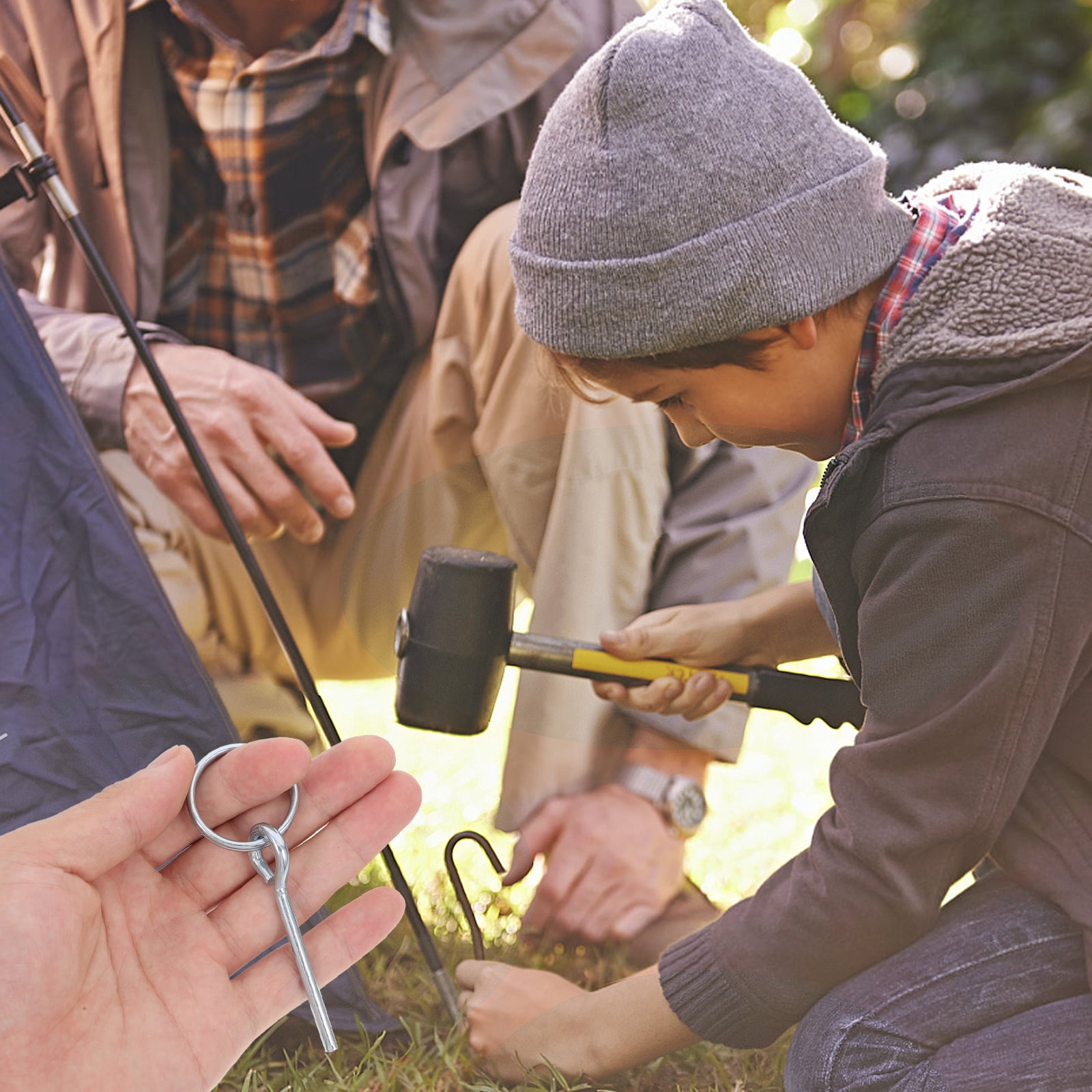 Corde De Tente Réfléchissante Piquet De Tente Corde Avec 4 Tendeur De Tente Et 4 Sardines Pour Tente De Camping Randonnée Bâche