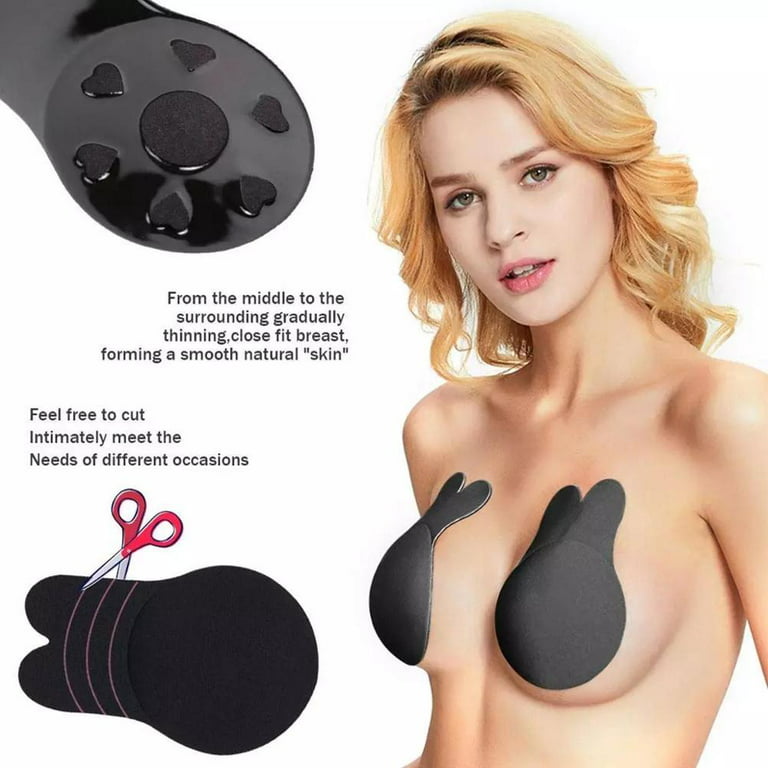 Woman Adhesive Bra Water Drop Shaped Invisible Breast Pads Silicone Lifting Nipple  Cover Push Up Chest Stickers 1 Pair