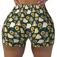 thumbnail image 2 of Rateoe Bear Sunflower Printed Power Workout Shorts for Women Tummy Control Squat Proof Ribbed Thick Seamless Scrunch Active Short-X-Large, 2 of 8