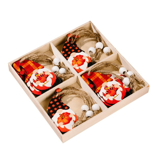 Colgante De Madera Con Gnomo Otoñal Adornos Otoñales Para Árboles Adorno Colgante De Madera Con Gnomo Para Acción De Gracias Adorno De Madera Con Gnomo Para Acción De Gracias Con Calabaza, Pavo Y Ho