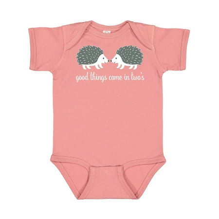

Inktastic Twin Hedgehogs Baby Gift Gift Baby Boy or Baby Girl Bodysuit