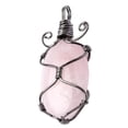 thumbnail image 1 of Colgante de cristal Yinane Rosado Colgantes de cristal sinuoso, 1 of 8