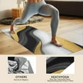 thumbnail image 4 of Black White Gold Wave Marble Pattern Hot Yoga Mat Towel Non Slip for Hot Yoga - Quick-Drying Yoga Mat Cover with 4 Corner Pockets with Travel Bag - Hot Yoga Towel Non Slip 74"x26", 4 of 6