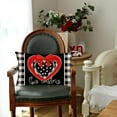 thumbnail image 4 of Valentines Day Lumbar Pillow Cover 12x20 Inch Be Mine Love Hearts Black White Buffalo Plaid Checkered Decorations Farmhouse Home Decor Throw Pillows Cushion Case for Sofa Couch, 4 of 6