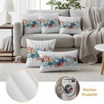 thumbnail image 5 of Summer Starfish Outdoor Pillow Covers 20x20 Set of 2,Waterproof Patio Throw Pillowcase Protectors,Blue Coral Beach Couch Coastal Grey Plaid Decorative Pillow Shams Cushion Covers for Seat Bed Couch, 5 of 8