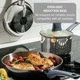thumbnail image 6 of T-fal Daily Cook Stainless Steel Cookware Collection, 8 Inch and 10.5 Inch Frypan Set, Ocean Blue Handle, 6 of 6