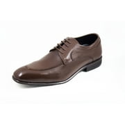 Men's Genuine Leather Brown Classic Derby Oxford Shoes by ENAAF # YS06BR