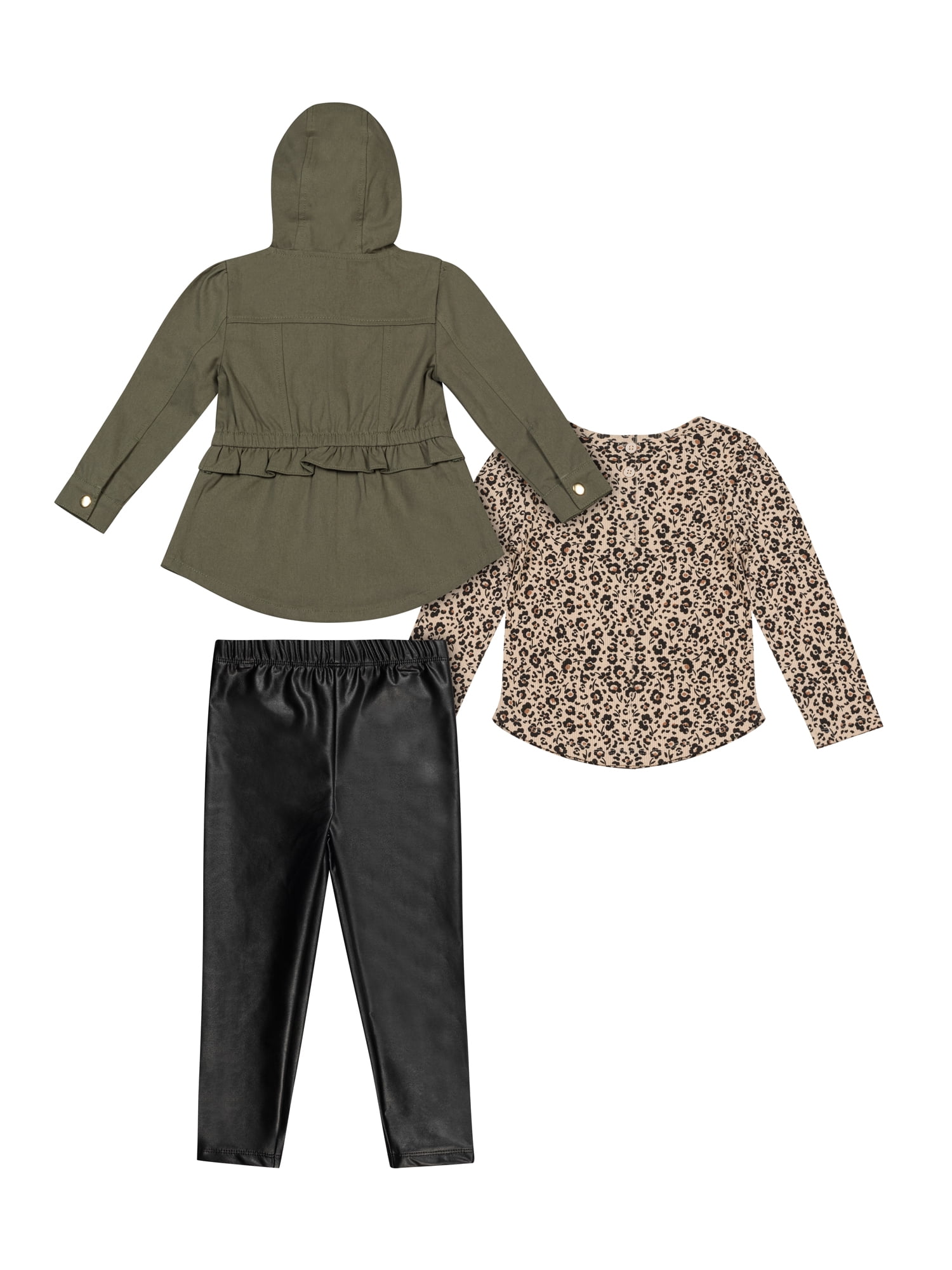 Little Lass Toddler Girls' Jacket, Tee, and Legging 3-Piece Set, Sizes 2T-4T