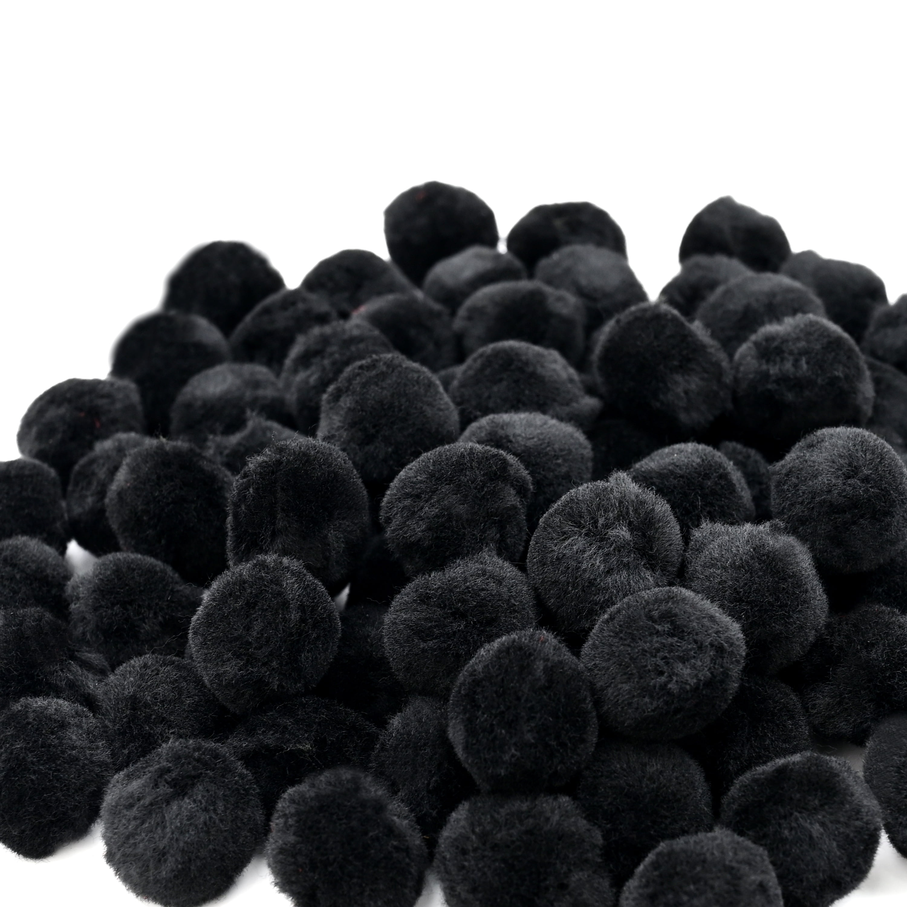 Hello Hobby Black Craft Pom Poms, 80 Piece