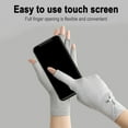 thumbnail image 3 of Summer fingerless gloves Anti-slip gloves for riding and driving anti-UV sunscreen gloves - grey, 3 of 6
