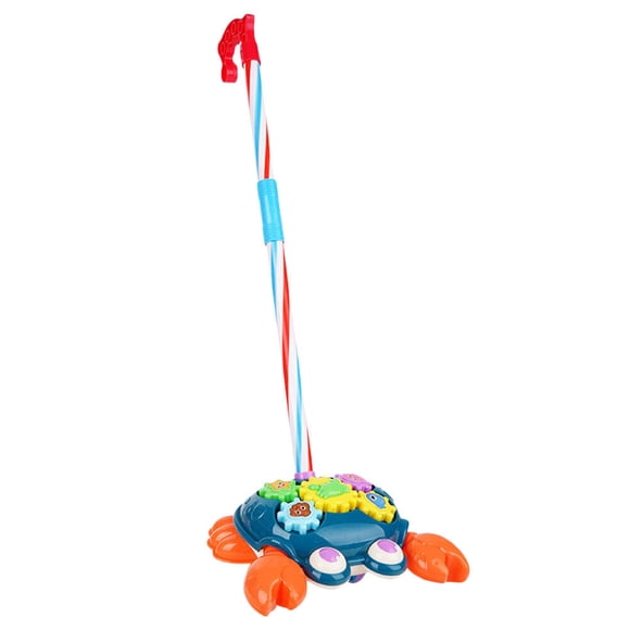 KAKOWELY 1pc Kids Interesting Toy Handpushiny Plaything Crab Shaped Toddler Cart Toy,20.87"X9.45"X5.12"