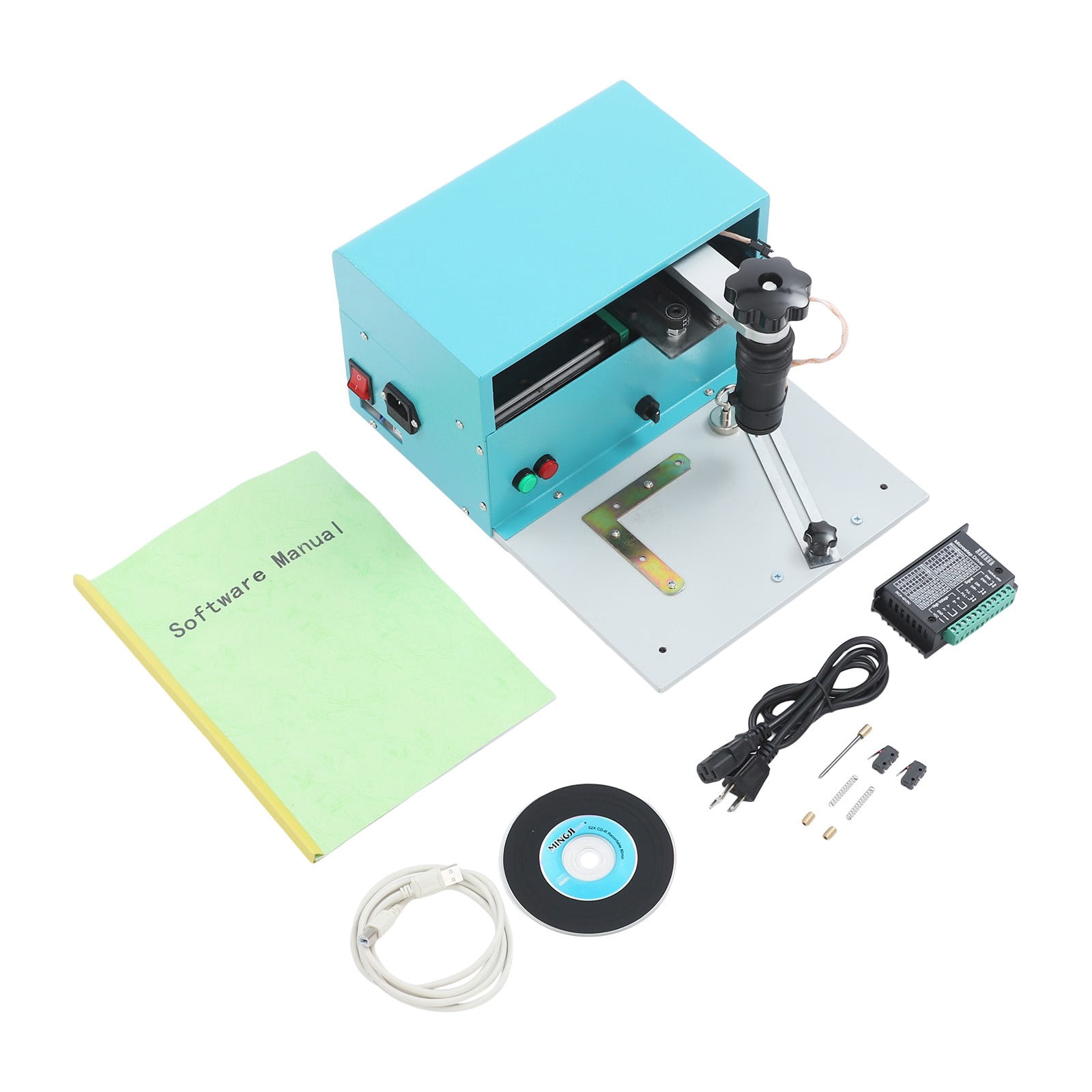 Electric Marking Machine, Desktop Marking Engraving Machine, Industrial Electric Metal Plate Marking Machine for Equipment, Valves, Signs, 110V