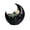 Black, variant on 3D Printed Crescent Moon Shaped Planter Starry Sky Embossed Design Decorative Plant Pot for Small Succulents Indoor Houseplants Desktop Planter Container